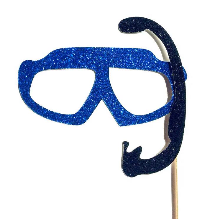 Glitter Swim Goggle Photo Booth Prop – Party Decoration