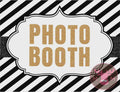 INSTANT DOWNLOAD - Photo Booth Sign, Black & Gold - Great Gatsby - Roaring Twenties - Vintage - Weddings, Birthdays, Parties