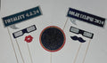 Solar Eclipse Photo Booth Props: Glitter Glasses, Lips, Mustache - Set of 7
