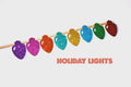 Glitter Christmas Lights Photo Booth Prop – Holiday Party Decoration