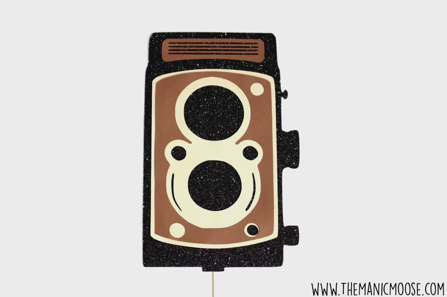 Glitter Camera Photo Booth Prop - Vintage Wedding Decor
