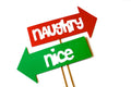 Naughty and Nice Arrow Props - Holiday Photo Booth Signs (Set of 2)
