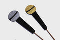 Glitter Microphone Photo Booth Props - Gold and Silver, Set of 2