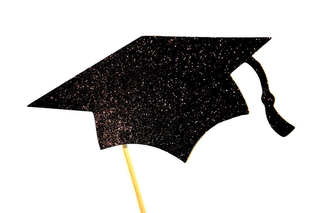 SPARKLE Graduation Cap Photo Booth Prop - Graduations, Parties - You Choose Glitter Color