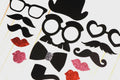 Wedding Photo Booth Props – Ladies & Gents Glitter Set, 14 Piece