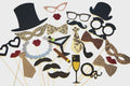 Vintage Glitter Photo Booth Props - 27 Piece Deluxe Set