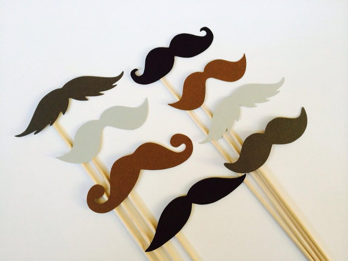 Mustache Photo Booth Props - Set of 8, The Gentlemen