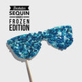 Blue Sequin Rockstar Sunglasses Photo Booth Prop – Frozen Edition