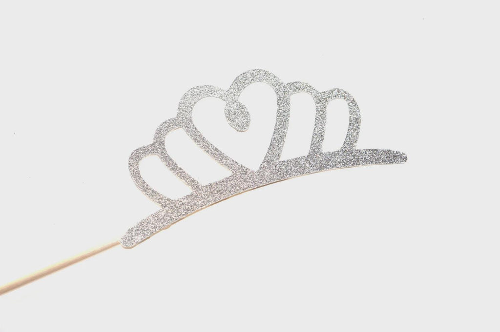 Miniature Tiara Photo Booth Prop - Birthdays, Weddings, Parties - GLITTER Photobooth Props- You Choose Color!