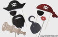 Photo Booth Props ~ DELUXE Pirate Prop Set ~ 8 props on a stick - Birthdays, Weddings, Parties
