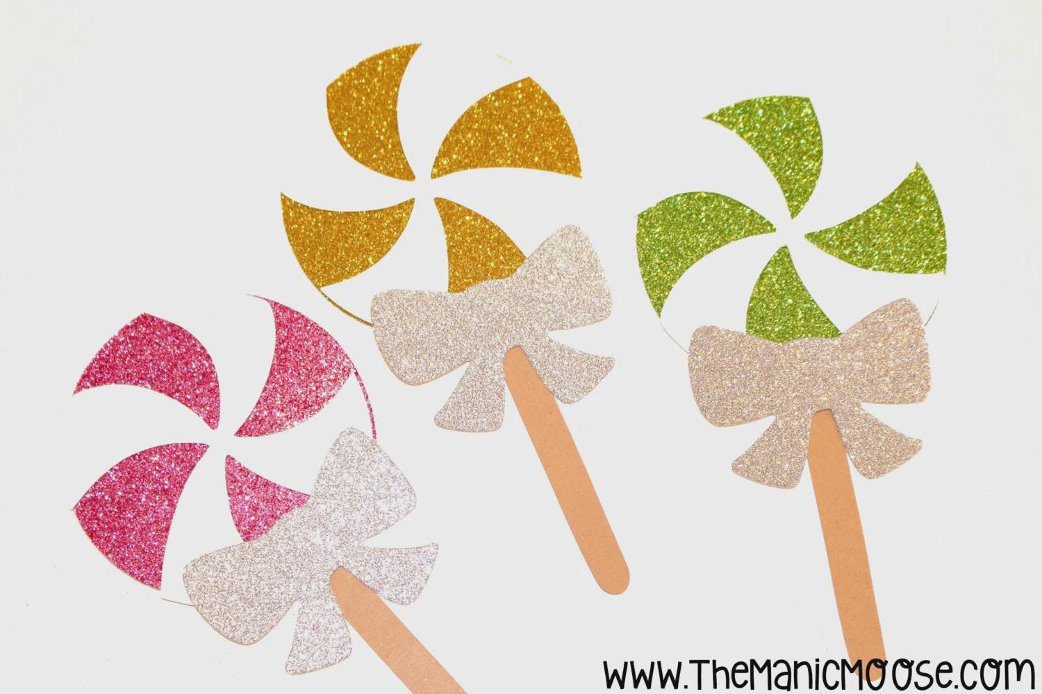 Glittery Candy Photo Booth Props - Sugar Shoppe Collection, Set of 20