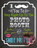 INSTANT DOWNLOAD - Photo Booth Sign - NEON Chalkboard Sign - Weddings, 80's Birthday