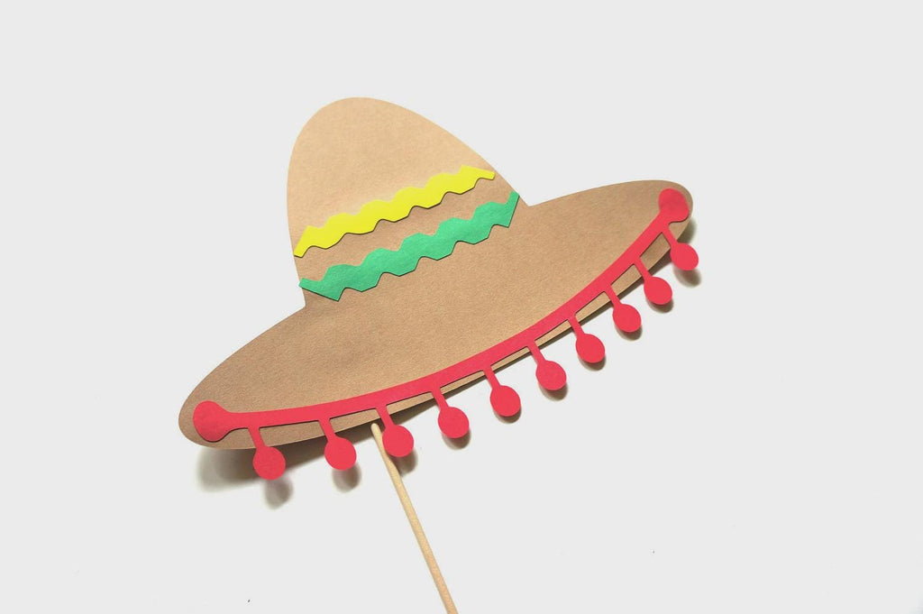 Sombrero Hat Photo Booth Props - Cinco De Mayo - Mexican Photobooth Props