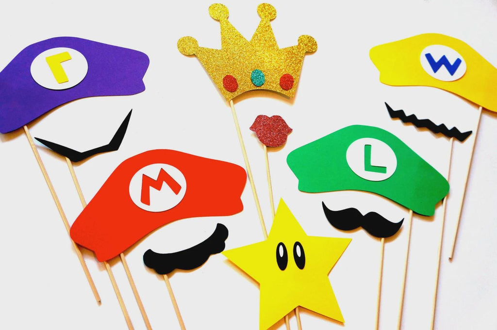 Video Game Themed Photo Booth Props - Set of 11 Props