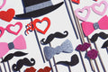 Valentine's Day Glitter Photo Booth Props - 21 Piece Set