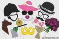 Kentucky Derby Photo Booth Props: Glitter Hats, Horseshoes, and More