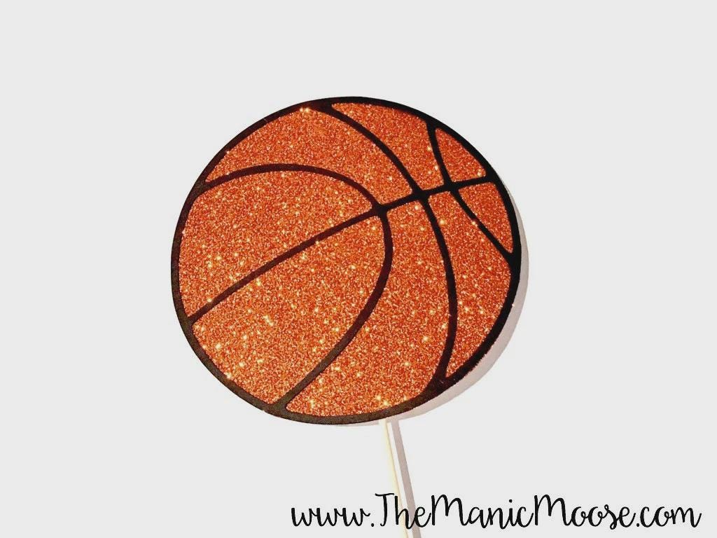 Glitter Basketball Photo Booth Prop – NBA Party Decoration