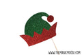 Glitter Christmas Elf Hat Photo Booth Prop
