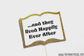 Glitter Happily Ever After Storybook Sign - Wedding Photo Booth Prop