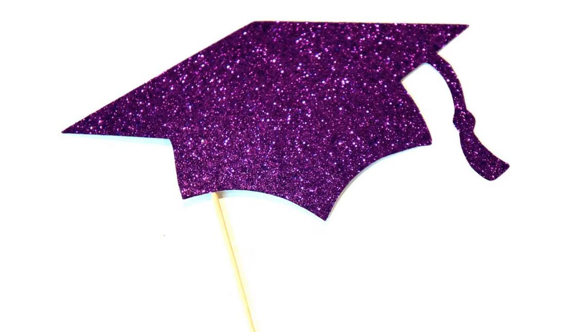 SPARKLE Graduation Cap Photo Booth Prop - Graduations, Parties - You Choose Glitter Color