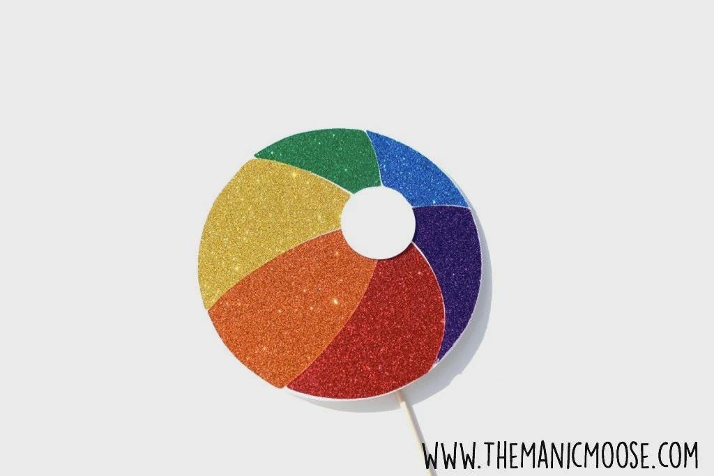 Glitter Beach Ball Photo Booth Prop – Party Decoration