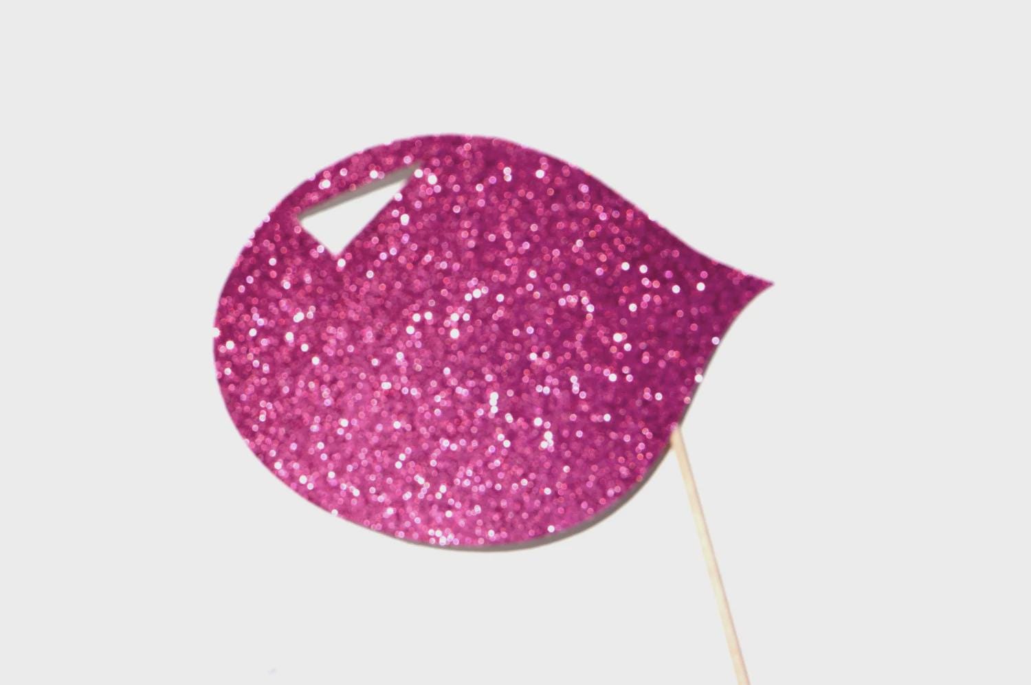 Photo Booth Props - GLITTER Bubblegum - Bubble Gum Bubble on a stick