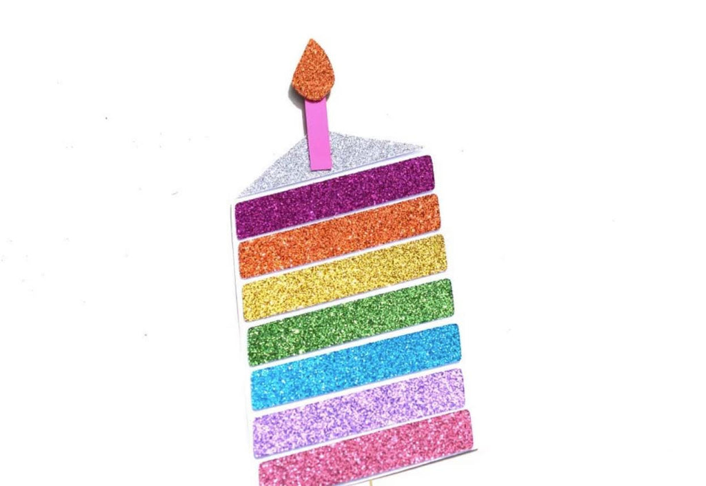 Birthday Party Photo Booth Props ~ 12 piece set ~ Rainbow ~ Glitter ~ You Choose Balloon Number