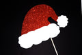 Glitter Santa Hat Photo Booth Prop