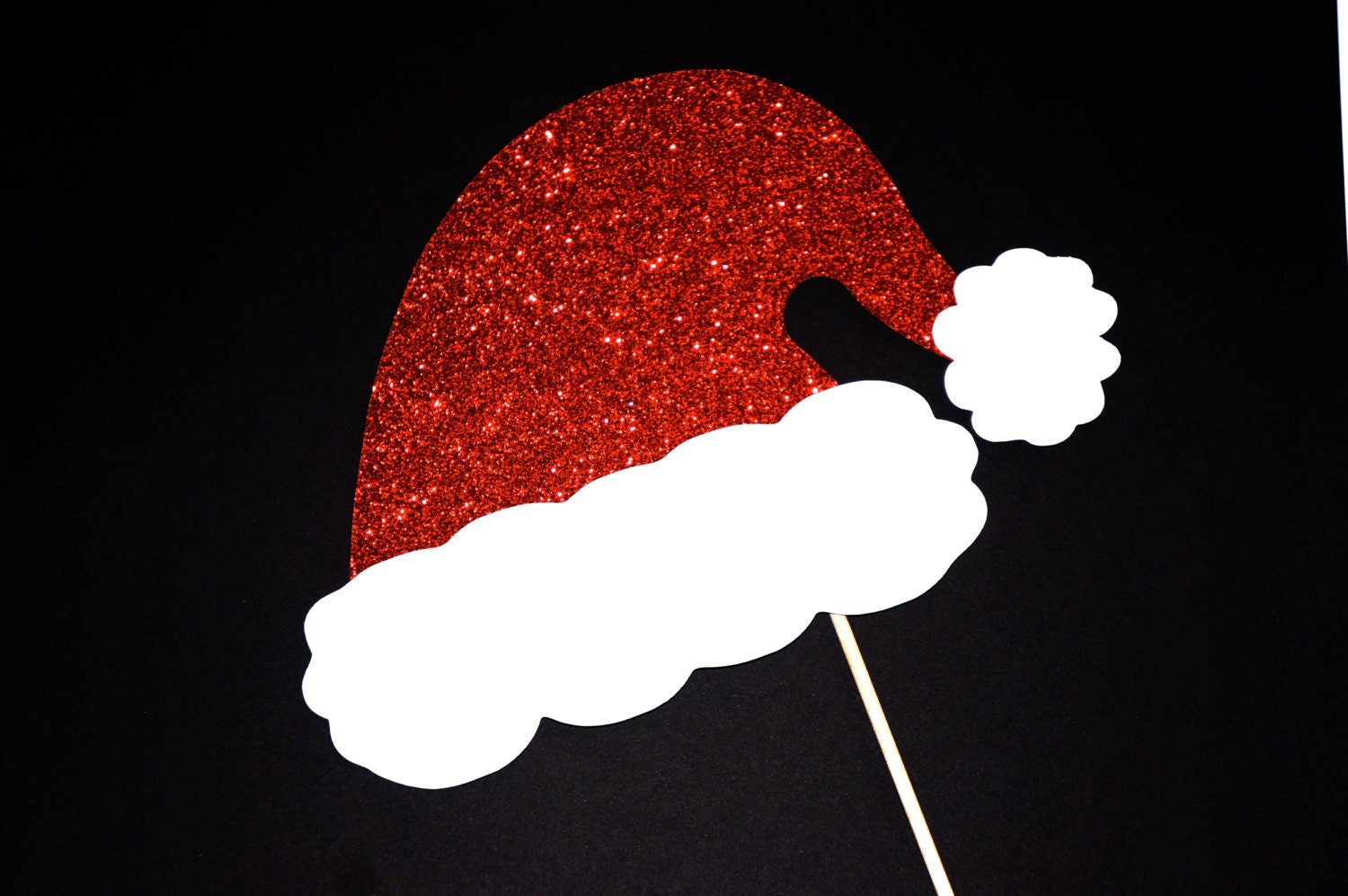 Glitter Santa Hat Photo Booth Prop