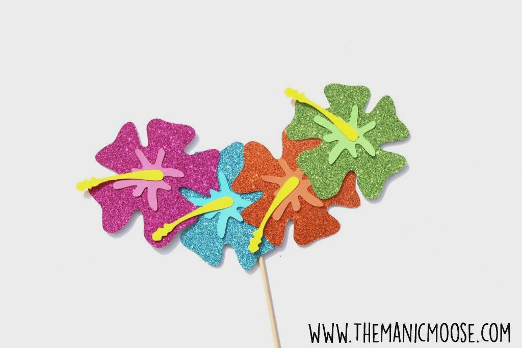 Glitter Hawaiian Lei Photo Booth Prop, Luau Party Decoration