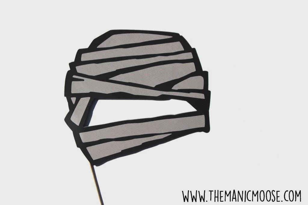 Mummy Mask Photo Booth Prop – Halloween Party Costume