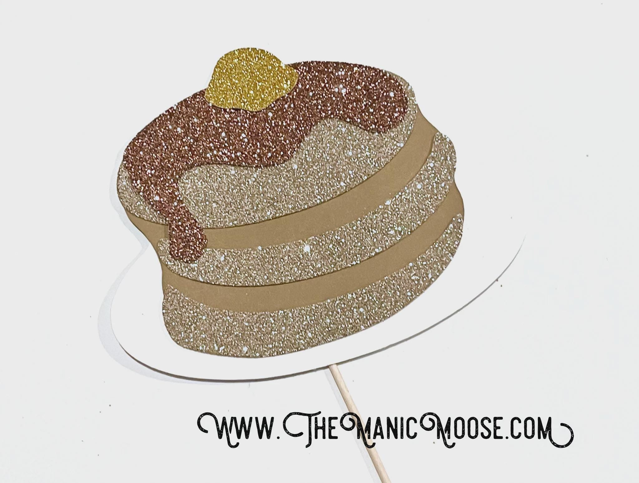 Photo Booth Props -  GLITTER Pancakes - Birthdays, Weddings, Parties - Photobooth Props