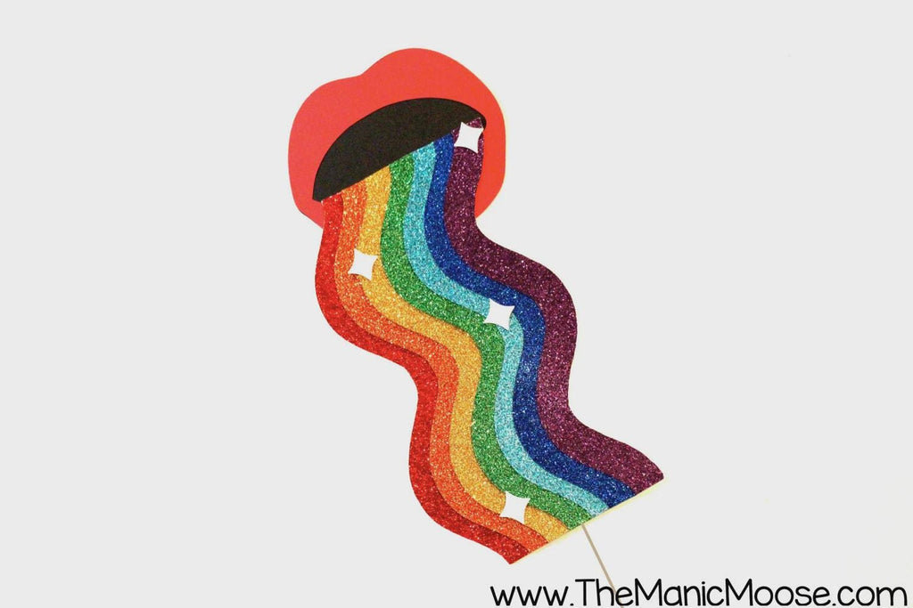 Glitter Rainbow Vomit Photo Booth Prop, Extra Large
