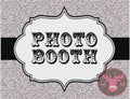Silver Glitter Photo Booth Sign – Gatsby, Roaring Twenties (Instant Download PDF