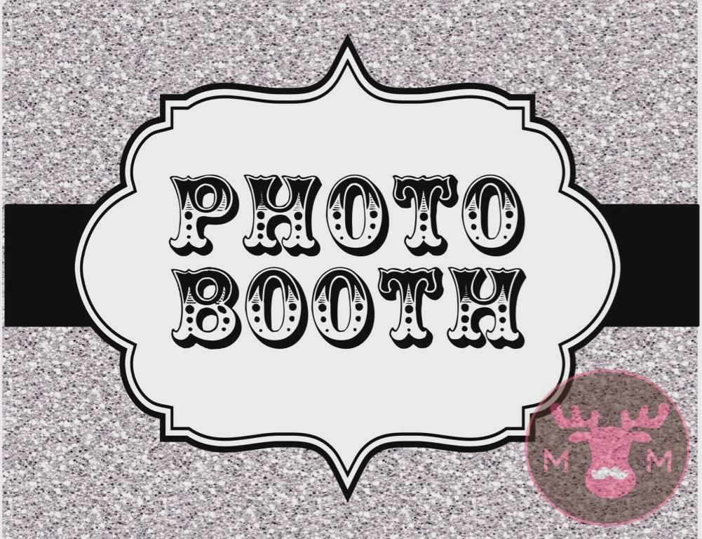 Silver Glitter Photo Booth Sign – Gatsby, Roaring Twenties (Instant Download PDF