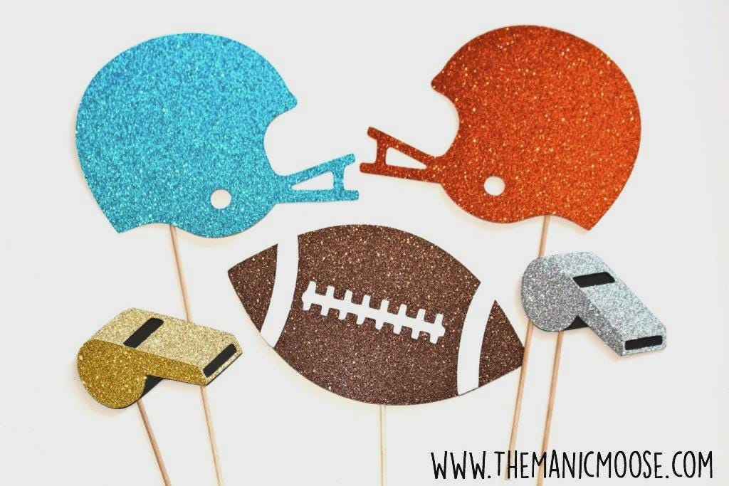 Glitter Football Photo Booth Props – Helmet Colors Choice