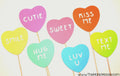Conversation Hearts Photo Booth Props - Valentine's Day Party Decorations