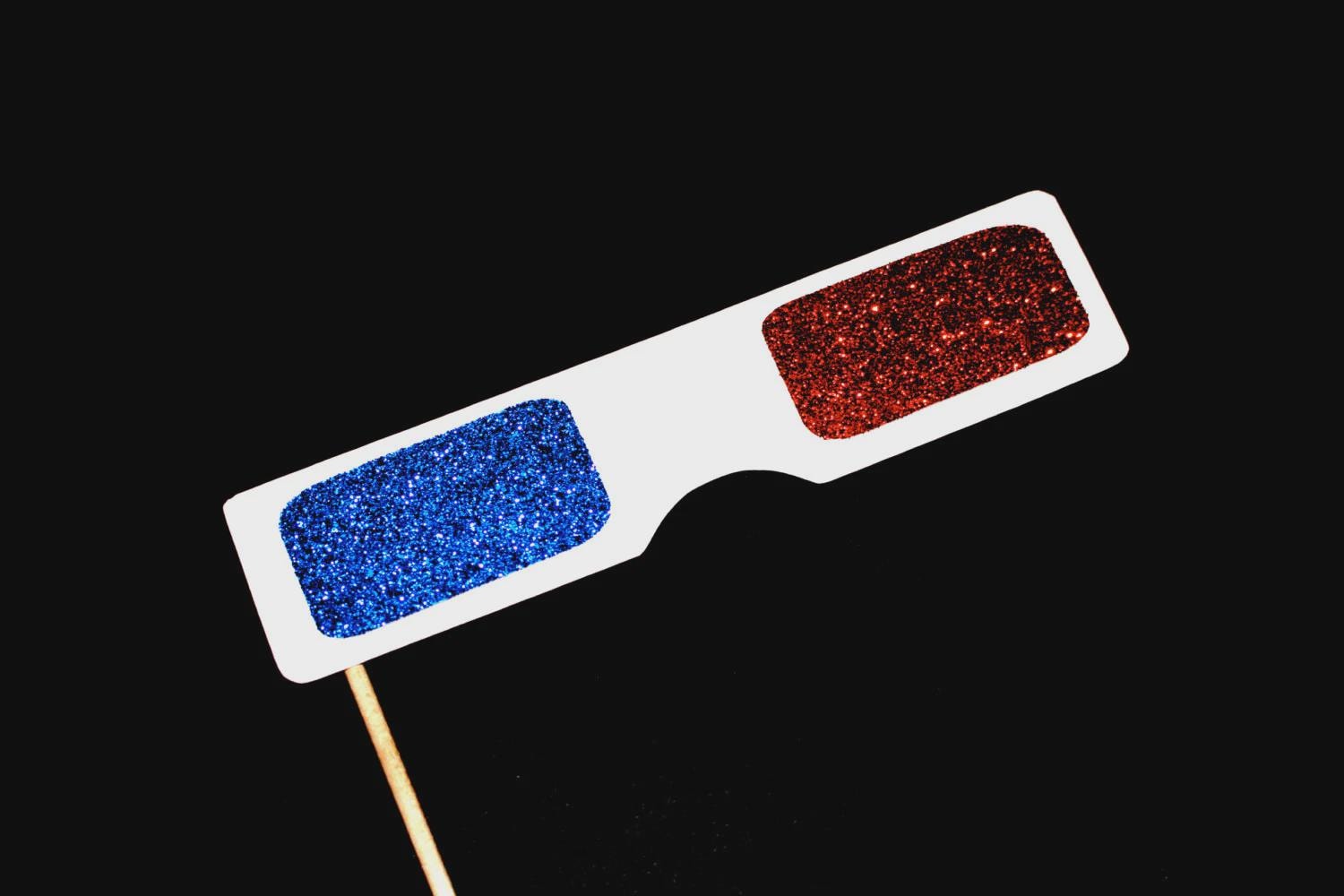 Photo Booth Props - GLITTER 3D glasses - Birthdays, Weddings, Parties - Photobooth Props