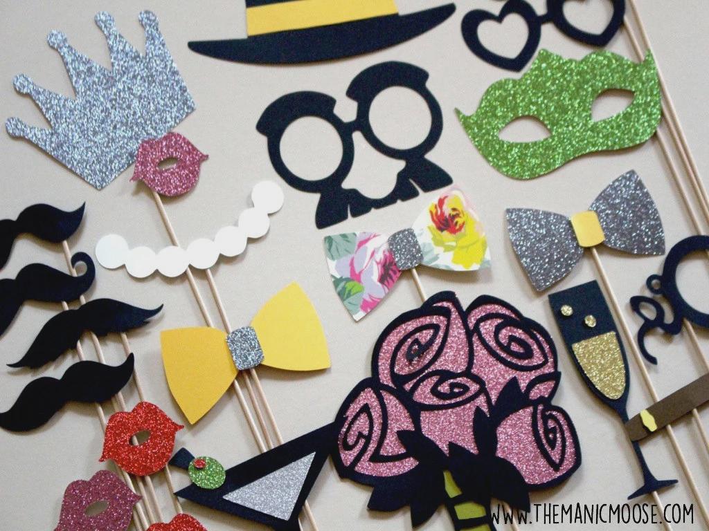 Limited Edition Photo Booth Props ~ Deluxe Set of 23 Props ~ Vintage Glam