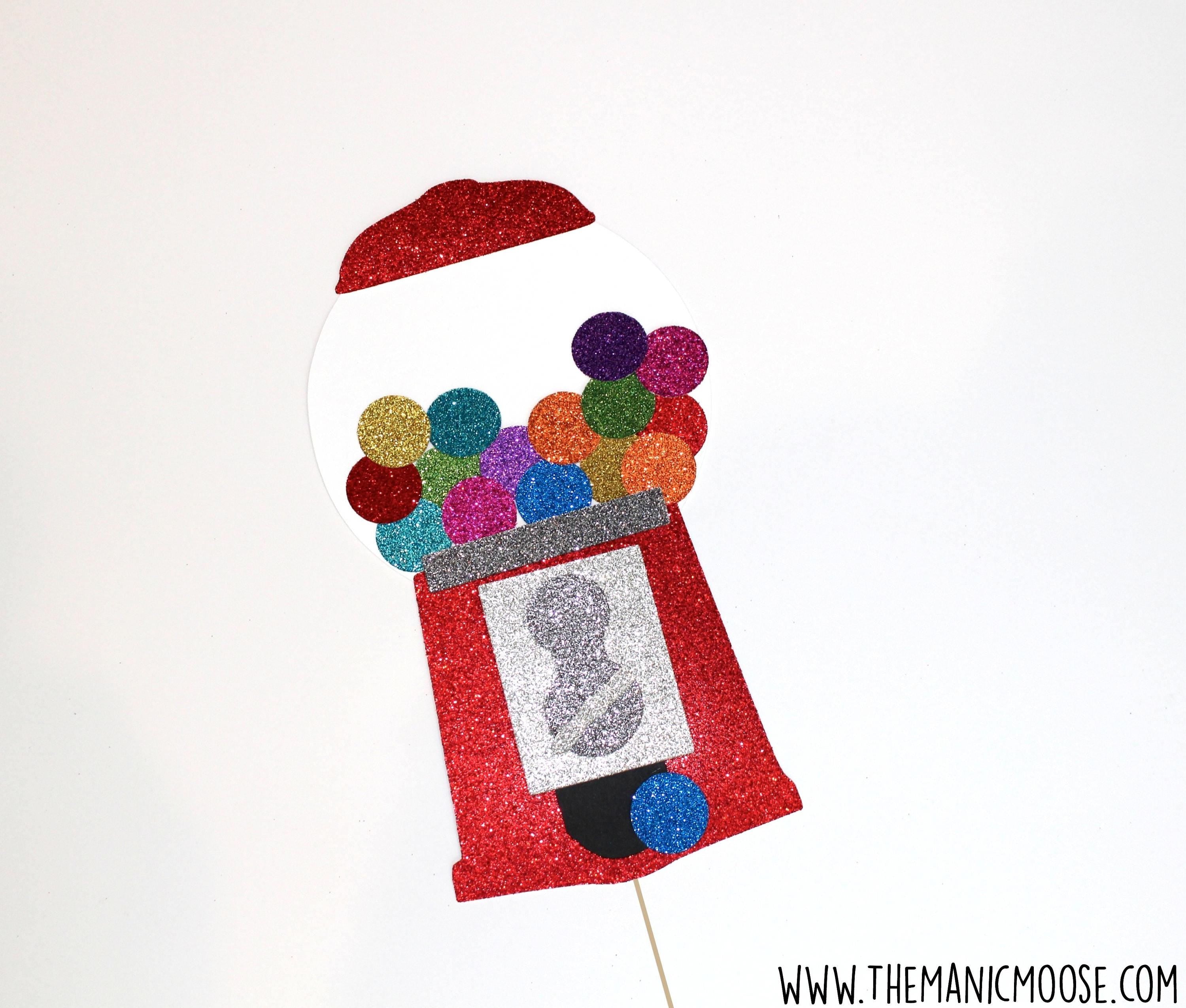 Glitter Gumball Machine Photo Booth Prop