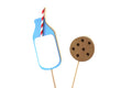 Christmas Photo Booth Props - Milk and Cookies Set