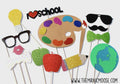 Glitter Back to School Photo Booth Props, Set of 14