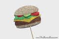 Glitter Cheeseburger Photo Booth Prop - Fun Foods Collection