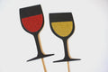 Photo Booth Props - Wine Collection - Set of 2 Photobooth Props with GLITTER