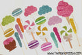 Glittery Candy Photo Booth Props - Sugar Shoppe Collection, Set of 20