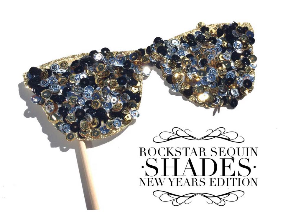 Sequin Rockstar Glasses Photo Booth Prop – New Year's Party