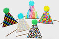 Colorful Birthday Party Hat Photo Booth Props - 5 Piece Set