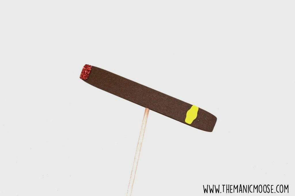 Photo Booth Props - Cigar Prop - GLITTER Photo Booth Prop