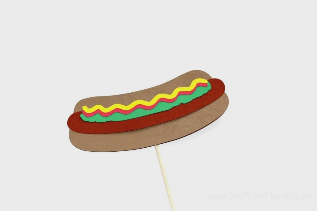 Glitter Hot Dog Photo Booth Prop: Fun Foods Collection