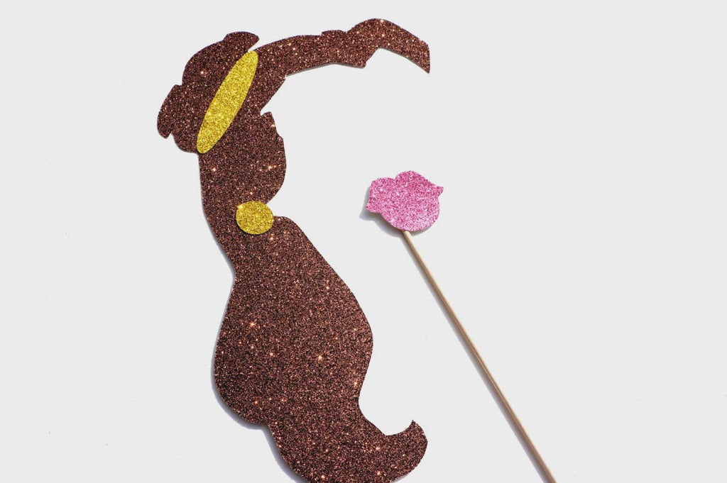 Glitter Princess Photo Booth Props - Hair & Lips, 2-Piece Set